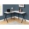 Monarch Specialties Computer Desk, Home Office, Corner, 55"L, L Shape, Work, Laptop, Metal, Laminate, White, Black I 7195 - alternate 5